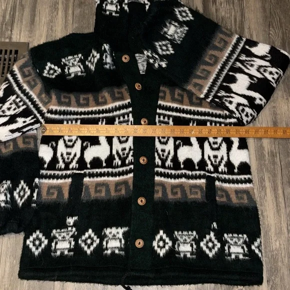 Peruvian Connection INTY RAIMI -XLMen’s 100 wool button down cardigan Cardigan